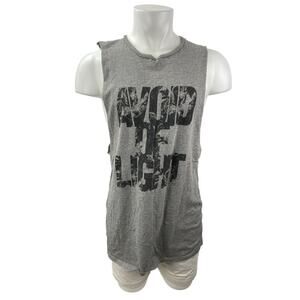 Cheap Monday Men's Gray Avoid Of Light Sleeveless Tank Muscle Tee Top Size L